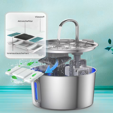 Für glückliche Haustiere, mühelos hydratisiert!